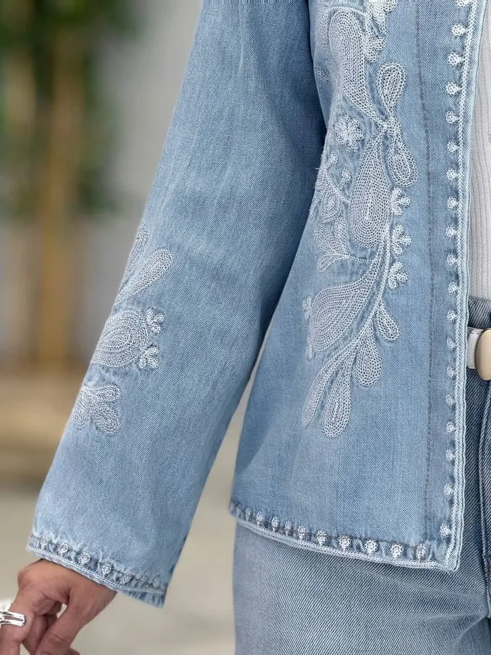 3415-جین وارداتی گلدوزی